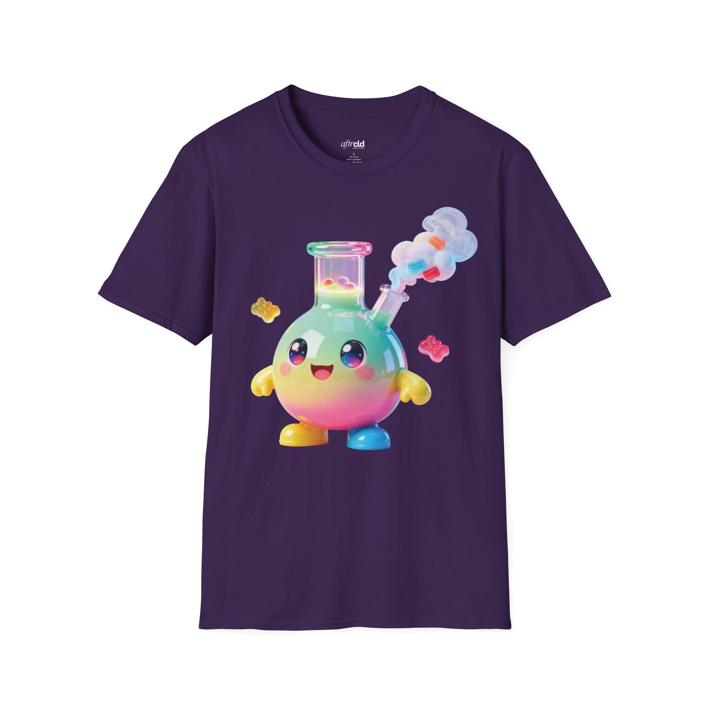 Kawaii Rainbow Bong Tee — Cute Colorful Character T-Shirt