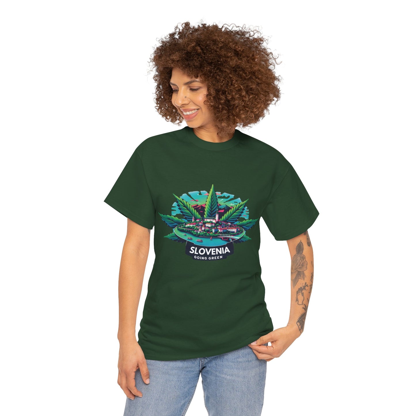 Slovenia is Going Green Heavy Cotton Tee